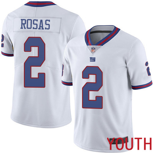 Youth New York Giants #2 Aldrick Rosas Limited White Rush Vapor Untouchable Football NFL Jersey->youth nfl jersey->Youth Jersey